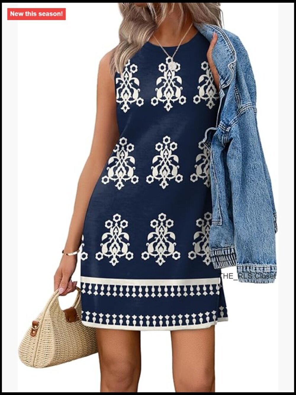 Crewneck Sleeveless Tank Dress Casual Summer Boho Vacation Clothes